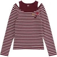 We fashion T-shirt vinröd / vit