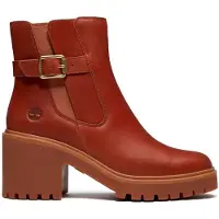 Timberland för kvinnor. TB0A2GGNEM61 Chelsea-boots i skinn Stone Heights brun (38 W), Hud, 5 till 8 cm, Ingen, Casual