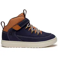 Timberland unisex för barn. TB0A5PVHAAV1 Skinnsneakers Lisbon Street marinblå (22), Hud, Karta, Nyckelband, Kardborreband, Casual, Marino, b