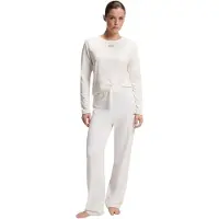 BOSS Pyjamasbyxor i bomull med logotyp för kvinnor/damer (Vit)