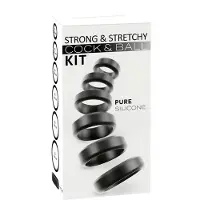 You2Toys - penis- och pungringsset (svart) - 6 st