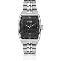 BOSS Principle Ark watch with black textured dial