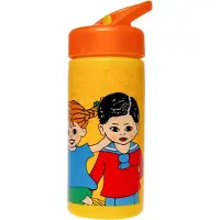 Peppi Pitkätossu Pippi Långstrump drickflaska - med sugrör - 410 ml