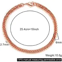 Better&Healthy Life Armband i ren koppar för män och kvinnor, justerbar kubansk länk, hummerlås, 6 mm breda, reptåliga, för män, 7-10,5 tum, smycken 10inch