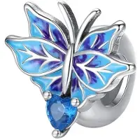 BEE BoBo 100% 925 Sterling Silver Charms Passar Armband Halsband Smycken Kvinnor himmelsblå färg