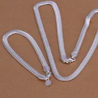 Household supplies MH 6 mm Bred Platt Ormkedja Armband Halsband Set Kopparfärg Smycken För Kvinnor&Män Slät Mjuk Och Smidig Kedja Som En Orm