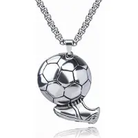 Household supplies MH Sportig stil Sko Fotboll Hänge Halsband Man Pojkar Vintage Kopparfärg Rostfritt Stål Kedja Mode Hip Hop Punk Smycken