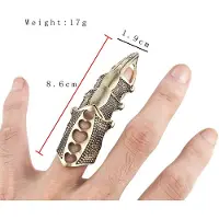 YIRAN Jewelry 1 st Punk Överdrivet Klo Ring Europeisk Personlig Metall Led Böjbara Nagelringar för Kvinnor Män Pansar Knog Smycke Gåva