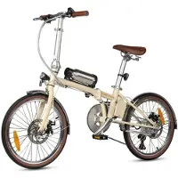 KUKIRIN Maxtron Smart20 - Elcykel - Motor 250w - Batteri 36V 5.2Ah - Räckvidd 30-40KM - Max25KM/H - Hjul 20 - beige