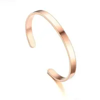 YIRAN Jewelry Mode Manschettarmband Armringar Män Kvinnor Rostfritt Stål Guld Bredd 6mm Armring Armband Pulseras Lyxsmycken