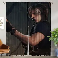 Household supplies MH Mörkläggningsgardin för rum 2 paneler Leon-Kennedy tyll för sovrum Halloweendekoration Nyanser Avskärmning Heminredning Gardiner W50xH70cmx2pcs-CL