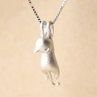 YIRAN Jewelry 925 Sterling Silver Choker Kattberlock Hänge Halsband Nyckelbenskedja Kort Halsband För Kvinnor Fina Smycken Födelsedagspresent white