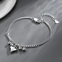 YIRAN Jewelry 925 Sterling Silver Tofs Hjärta Rund Pärla Berlock Armband & Armring För Kvinnor Flickor Fest Nytt Smycke Sl338