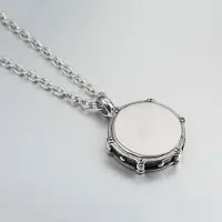 YIRAN Jewelry Herrars Mode Halsband Musik Los Collares Rockers Jazzband Trummis Trummisar 316l Rostfritt Stål Kedja Halsband Hänge Smycken silver