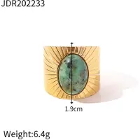 YIRAN Jewelry Uworld Turkossten Rostfritt Stål Vattentät Justerbar Ring Dam Mode Charm Frankrike Smycken bague acier inoxydable resizable