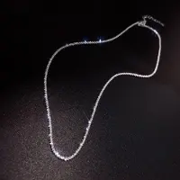 YIRAN Jewelry S925 Sterling Silver Halsband Glittrande Nyckelbenskedja Choker För Kvinnor Bröllopsfest Fina Smycken Tillbehör 45cm silver