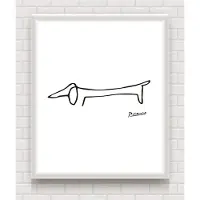 Angus Art Painting Studio Picasso målar abstrakt konsttryck på duk Väggkonst Djur Hundaffisch Nordisk affisch Väggbilder för vardagsrummet 50x80cm No Framed
