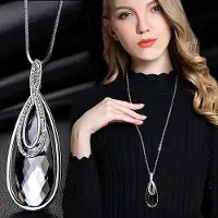 YIRAN Jewelry Långa Halsband &Hängen för Kvinnor Maxi Collier Femme Geometrisk Kedja Mode Halsband Statement Halsband Tillbehör Smycken