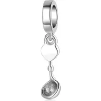 YIRAN Jewelry Köksredskap 925 Sterling Silver Pannkaksvändare Visp Spatel Hängen Berlocker Passar Original Designer Berlockarmband Smyckestillverkning