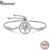 YIRAN Jewelry Rea 100 % 925 Sterlingsilver Livets Träd Tennisarmband Kvinnor Justerbart Länkarmband Silver Smycken Scb035