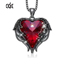 YIRAN Jewelry Smycken Ocean Heart halsband kvinnliga ängelvingar Crystal nyckelbenet kedja halsband