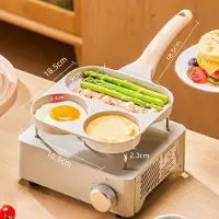 Household supplies MH Kök Frukostmaskin Stekpanna Förtjockad Omelettpanna Non-stick Ägg Biff Skinka Pannkaka Trähandtag Kökskokkärl