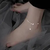 YIRAN Jewelry 925 Sterling Silver Tofs Fjäril Berlock Hänge Fotlänk Party Strand Smycken För Kvinnor Flickor Sl181