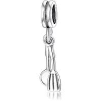 YIRAN Jewelry Köksredskap 925 Sterling Silver Pannkaksvändare Visp Spatel Hängen Berlocker Passar Original Designer Berlockarmband Smyckestillverkning white