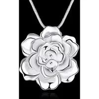 YIRAN Jewelry Lekani 925 Sterling Silver Lotus Halsband & Hängen För Kvinnor Elegant Blomma Kort Halsband Sterling Silver Fina Smycken Bijou 45cm white