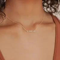 YIRAN Jewelry Personligt anpassat namnhalsband Guld Rostfritt Stål Choker Halsband För Kvinnor Namnskylt Jubileumssmycke Gåva 50cm silver