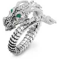 YIRAN Jewelry Ny Överdrivet Drake 925 Sterlingsilver Herrring Jubileumspresent Smycken Grossist Moonso R5813 Resizable