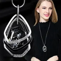 YIRAN Jewelry Långa Halsband &Hängen för Kvinnor Maxi Collier Femme Geometrisk Kedja Mode Halsband Statement Halsband Tillbehör Smycken