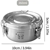 Household supplies MH WORTHBUY Bärbar Rund Matlåda med Lock 304 Rostfritt Stål Matförvaringsbehållare Läckagesäker Bentobox För Camping Picknick