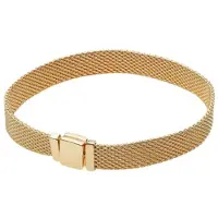 YIRAN Jewelry Original Lyx Äkta 100 % 925 Sterlingsilver Pan Armband För Kvinnor Ormkedja Armring Autentisk Berlock Hög Kvalitet Gör-det-själv Smycken 17cm beige