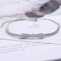 YIRAN Jewelry Nytt 925 Sterlingsilver Justerbar Kedja Kristall Rosett Charm Armband & Armring För Kvinnor Eleganta Bröllopssmycken Sl067