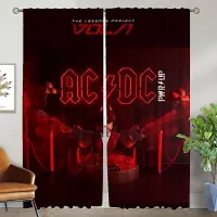 Household supplies MH Rock-ACDC Halloween Dekoration Heminredning Gardiner för Vardagsrum Gardiner Skärmar Tyll för Sovrum Avdelare Kök Elegant W50xH70cmx2pcs-CL