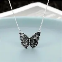 YIRAN Jewelry Nya thailändska silver retro fjäril 925 sterling silver smycken personlighet nischdesign temperament utsökta halsband N170