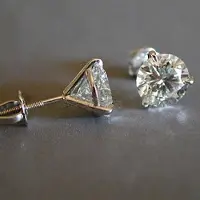 YIRAN Jewelry Lyxiga örhängen med små skruvstift för kvinnor, 6/7/8 mm, runda örhängen med labbdiamanter, 100 % äkta 925 sterlingsilverörhängen för kvinnor