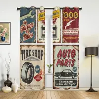 Household supplies MH Europeiska Retro Gamla Tidningsgardiner för Sovrum Vardagsrum Draperier Kök Barnrum Fönstergardin Modern Heminredning 135W x 60H(cm) x1