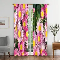 Yiran Furniture Mörkläggningsgardiner med prästkrage för sovrumsfönstret Tygardiner för vardagsrum Vänster och höger delning Öppning Hög skuggning W55 X H120cm X 2&Grommet Top