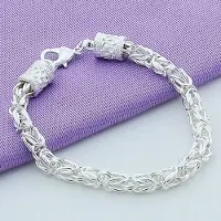YIRAN Jewelry 925 Sterlingsilver Smycken Kedjearmband Damers Silverarmband gray