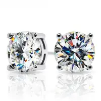 YIRAN Jewelry Totalt 6,0 karat Diamanttestad Godkänd Moissanit 18k Vitguldpläterad 925 Silver Örhängen Smycken Kvinnor Flickor Gåvor