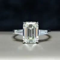 YIRAN Jewelry Fin vigselring för damer Romantisk glittrande Aaaaa Zirkon 925 Sterlingsilver Förlovningsringar För Kvinnor Smyckesgåva 8