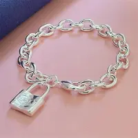 Household supplies MH Härligt lås Kopparkedjearmband för kvinnor dam män Specialerbjudande älskare bröllop Förlovningssmycken festpresenter 7.9inch 20cm