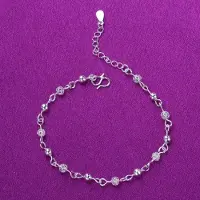 YIRAN Jewelry 925 Sterling Silver Kulberlock Armband Länkarmband Justerbart Armband För Kvinnor Fest Bröllop Smycken A166