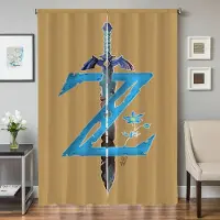 Household supplies MH Heminredning Köksgardiner för Vardagsrum 2 Delar Mörkläggningsgardiner Dörrgardin Z-zelda-a Avdelare Sovrumsdekoration W50xH70cmx2pcs-CL