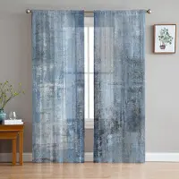 Household supplies MH Bondgård Oljemålning Textur Abstrakt Konst Skira Gardiner för Vardagsrumsinredning Fönstergardiner Kök Tyll Voile Gardiner W135 x H115cm x1