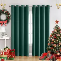 Household supplies MH 1 st jul anti-rynk festdekoration, hem enfärgad full skuggning, vardagsrum, sovrumsgardiner W100cm x H130cm 1Pc&Rings gray