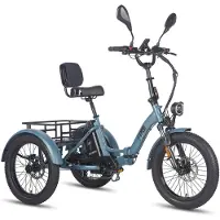 Fafrees Elektrisk Lastcykel F20 Mate 750W Toppeffektmotor 20 Feta Däck 48V 23.45AH Hydrauliska Skivbromsar Maxlast 180Kg LCD-Display Lite blå