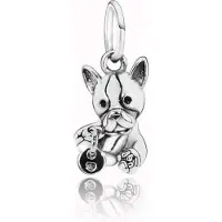 YIRAN Jewelry Äkta 925 Sterling Silver Söt My Friend Pet Hund Dangle Charm O Hänge Passar Original Armband Smycken Present